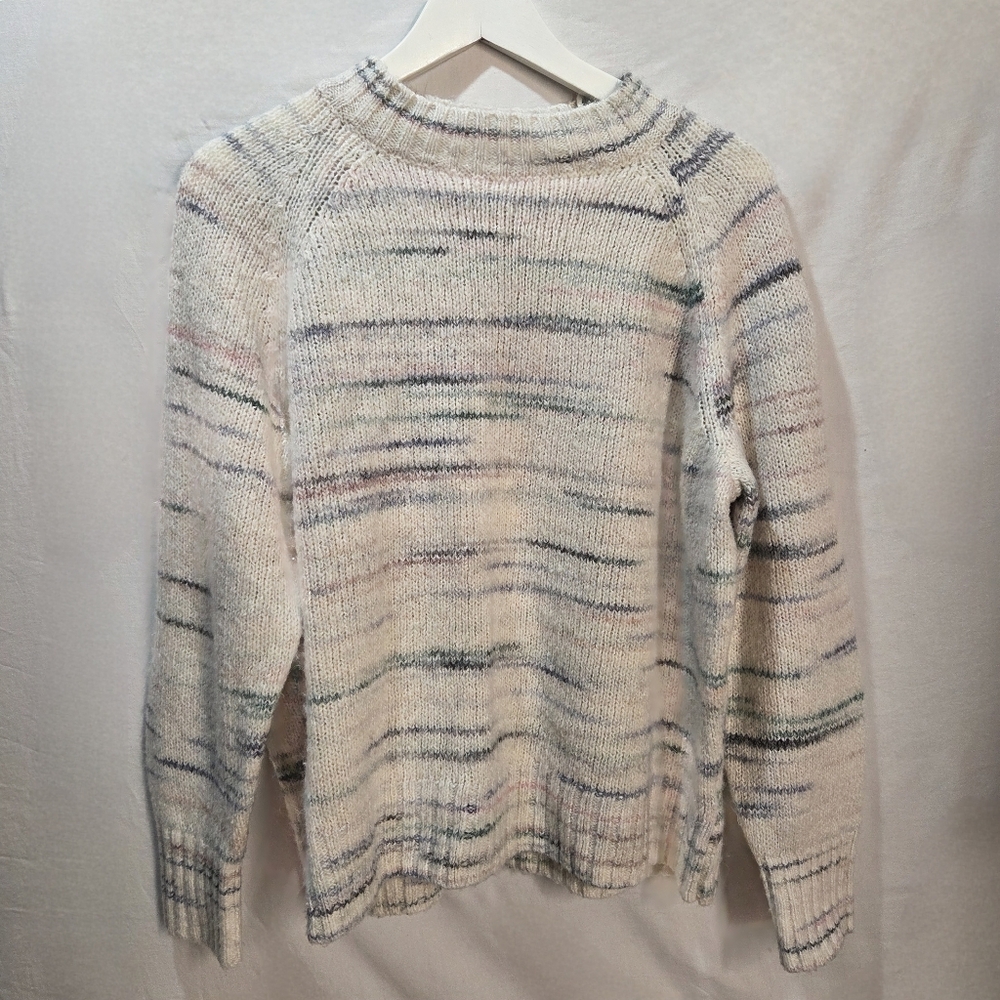 Old Navy Multicolor Striped Knit Sweater, Cozy & Soft Sz Med Abstract